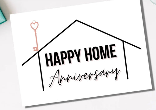 Happy Home Anniversary Bouquet and personalized card